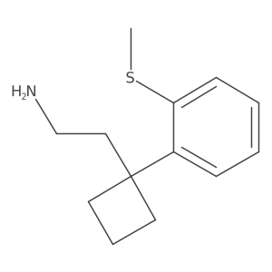 2-{1-[2-(Methylsulfanyl)phenyl]cyclobutyl}ethan-1-amine结构式