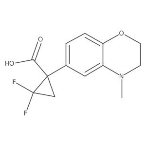 2,2-difluoro-1-(4-methyl-3,4-dihydro-2H-1,4-benzoxazin-6-yl)cyclopropane-1-carboxylic acid Structure