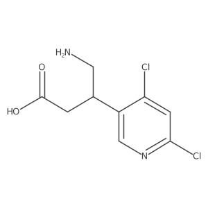 4-Amino-3-(4,6-dichloropyridin-3-yl)butanoic acid Structure