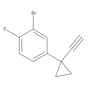 2-Bromo-4-(1-ethynylcyclopropyl)-1-fluorobenzene Structure