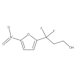 3,3-Difluoro-3-(5-nitrofuran-2-yl)propan-1-ol结构式