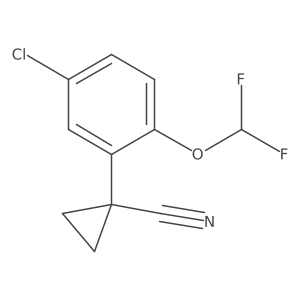 1-[5-Chloro-2-(difluoromethoxy)phenyl]cyclopropane-1-carbonitrile结构式