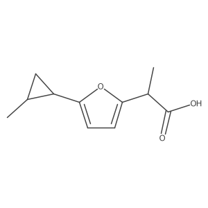 2-[5-(2-Methylcyclopropyl)furan-2-yl]propanoic acid结构式