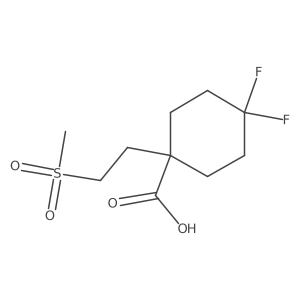 4,4-Difluoro-1-(2-methanesulfonylethyl)cyclohexane-1-carboxylic acid Structure