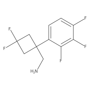 [3,3-Difluoro-1-(2,3,4-trifluorophenyl)cyclobutyl]methanamine结构式