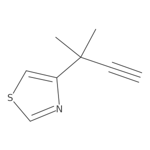 4-(2-Methylbut-3-yn-2-yl)-1,3-thiazole Structure