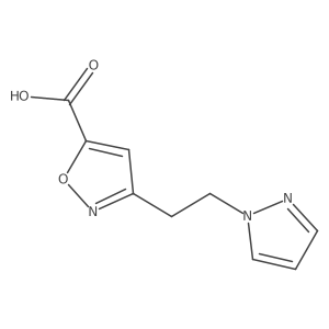 3-[2-(1H-pyrazol-1-yl)ethyl]-1,2-oxazole-5-carboxylic acid Structure