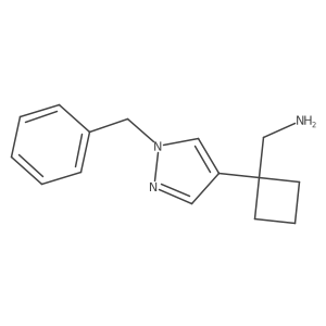 [1-(1-benzyl-1H-pyrazol-4-yl)cyclobutyl]methanamine Structure