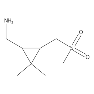 [3-(Methanesulfonylmethyl)-2,2-dimethylcyclopropyl]methanamine结构式