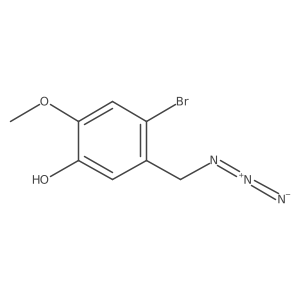 5-(Azidomethyl)-4-bromo-2-methoxyphenol结构式
