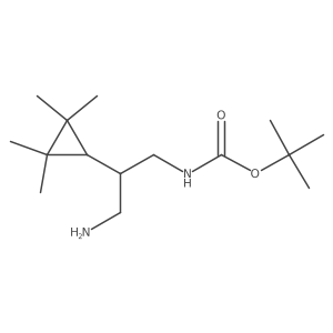 tert-butyl N-[3-amino-2-(2,2,3,3-tetramethylcyclopropyl)propyl]carbamate结构式