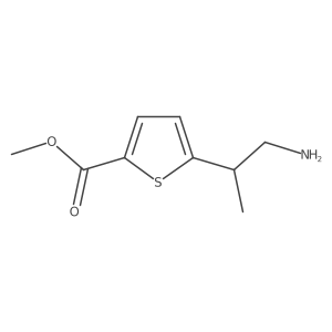 Methyl 5-(1-aminopropan-2-yl)thiophene-2-carboxylate结构式