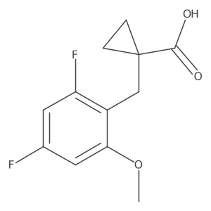 1-[(2,4-Difluoro-6-methoxyphenyl)methyl]cyclopropane-1-carboxylic acid Structure