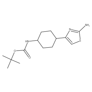 tert-butyl N-[4-(2-amino-1,3-thiazol-4-yl)cyclohexyl]carbamate Structure