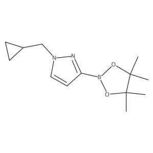 1-(Cyclopropylmethyl)-3-(4,4,5,5-tetramethyl-1,3,2-dioxaborolan-2-yl)-1H-pyrazole Structure