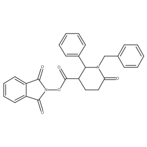 1,3-dioxo-2,3-dihydro-1H-isoindol-2-yl 1-benzyl-6-oxo-2-phenylpiperidine-3-carboxylate Structure