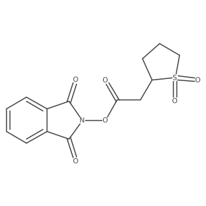 1,3-Dioxoisoindolin-2-yl 2-(1,1-dioxidotetrahydrothiophen-2-yl)acetate结构式