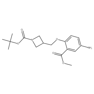 3-(4-Amino-2-methoxycarbonyl-phenoxymethyl)-azetidine-1-carboxylic acid tert-butyl ester结构式