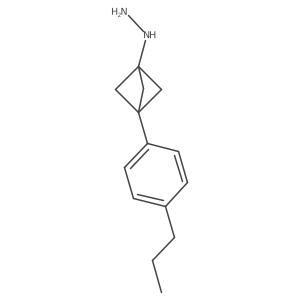 [3-(4-Propylphenyl)-1-bicyclo[1.1.1]pentanyl]hydrazine Structure