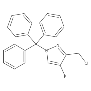 3-(chloromethyl)-4-fluoro-1-trityl-1H-pyrazole结构式