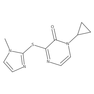 1-cyclopropyl-3-((1-methyl-1H-imidazol-2-yl)thio)pyrazin-2(1H)-one Structure