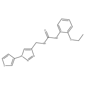 1-(2-ethoxyphenyl)-3-{[1-(thiophen-3-yl)-1H-1,2,3-triazol-4-yl]methyl}urea结构式