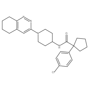 1-(4-chlorophenyl)-N-(1-(5,6,7,8-tetrahydrocinnolin-3-yl)piperidin-4-yl)cyclopentanecarboxamide结构式