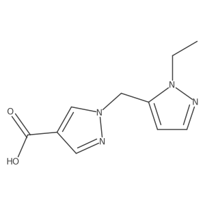 1-[(1-ethyl-1H-pyrazol-5-yl)methyl]-1H-pyrazole-4-carboxylic acid结构式