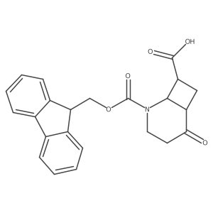 2-{[(9H-fluoren-9-yl)methoxy]carbonyl}-5-oxo-2-azabicyclo[4.2.0]octane-8-carboxylic acid结构式