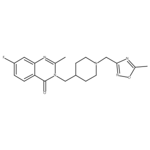 7-Fluoro-2-methyl-3-[[1-[(5-methyl-1,2,4-oxadiazol-3-yl)methyl]piperidin-4-yl]methyl]quinazolin-4-one Structure