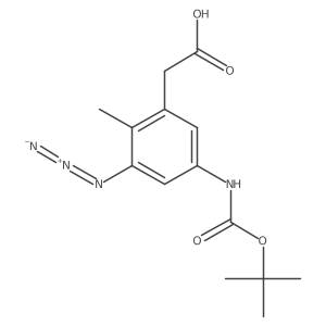 2-(3-Azido-5-{[(tert-butoxy)carbonyl]amino}-2-methylphenyl)acetic acid Structure