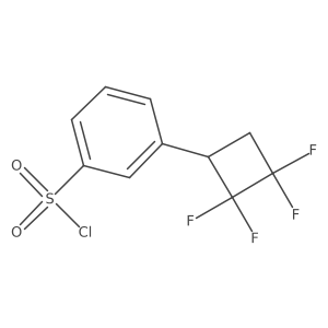 3-(2,2,3,3-Tetrafluorocyclobutyl)benzene-1-sulfonyl chloride Structure