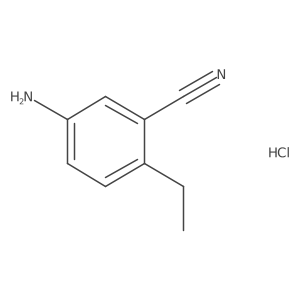 5-Amino-2-ethylbenzonitrile;hydrochloride结构式