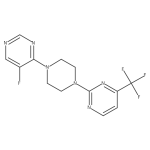 2-[4-(5-Fluoropyrimidin-4-yl)piperazin-1-yl]-4-(trifluoromethyl)pyrimidine结构式