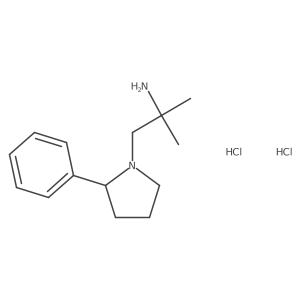 2-Methyl-1-(2-phenylpyrrolidin-1-yl)propan-2-amine;dihydrochloride结构式
