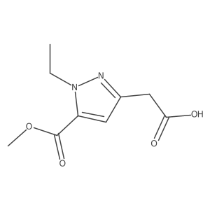 2-[1-ethyl-5-(methoxycarbonyl)-1H-pyrazol-3-yl]acetic acid结构式