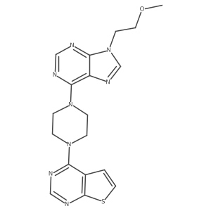 9-(2-methoxyethyl)-6-(4-{thieno[2,3-d]pyrimidin-4-yl}piperazin-1-yl)-9H-purine Structure