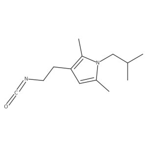 3-(2-isocyanatoethyl)-2,5-dimethyl-1-(2-methylpropyl)-1H-pyrrole结构式