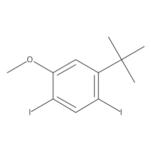 1-(tert-butyl)-2,4-Diiodo-5-methoxybenzene结构式