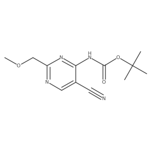tert-butyl N-[5-cyano-2-(methoxymethyl)pyrimidin-4-yl]carbamate结构式