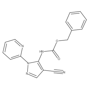 benzyl N-[4-cyano-1-(pyridin-2-yl)-1H-pyrazol-5-yl]carbamate结构式