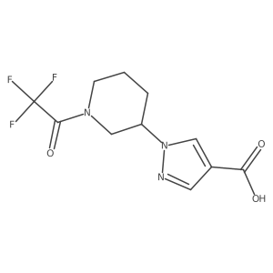 1-[1-(2,2,2-trifluoroacetyl)piperidin-3-yl]-1H-pyrazole-4-carboxylic acid结构式