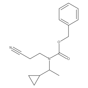benzyl N-(2-cyanoethyl)-N-(1-cyclopropylethyl)carbamate Structure