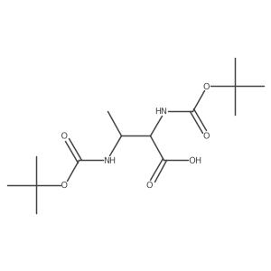(2S,3S)-2,3-bis({[(tert-butoxy)carbonyl]amino})butanoic acid Structure