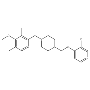 2-[(4-{[(3-Chloropyridin-4-yl)oxy]methyl}piperidin-1-yl)methyl]-4-methoxy-3,5-dimethylpyridine Structure