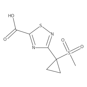 3-(1-methylsulfonylcyclopropyl)-1,2,4-thiadiazole-5-carboxylic acid结构式