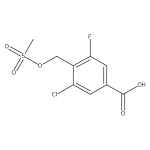 3-Chloro-5-fluoro-4-(((methylsulfonyl)oxy)methyl)benzoic acid Structure