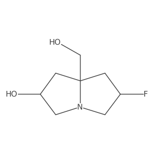 Rel-(2R,6R,7aS)-6-fluoro-7a-(hydroxymethyl)hexahydro-1H-pyrrolizin-2-ol结构式
