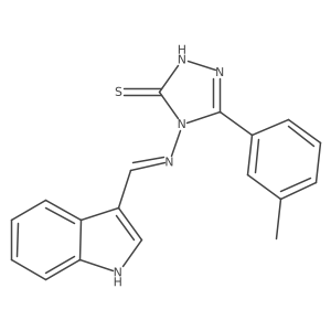 4-(((1H-Indol-3-yl)methylene)amino)-5-(m-tolyl)-4H-1,2,4-triazole-3-thiol Structure