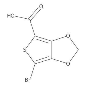 6-bromo-Thieno[3,4-d]-1,3-dioxole-4-carboxylic acid结构式